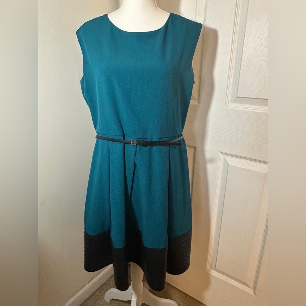 Tiana B Teal A-Line Dress.